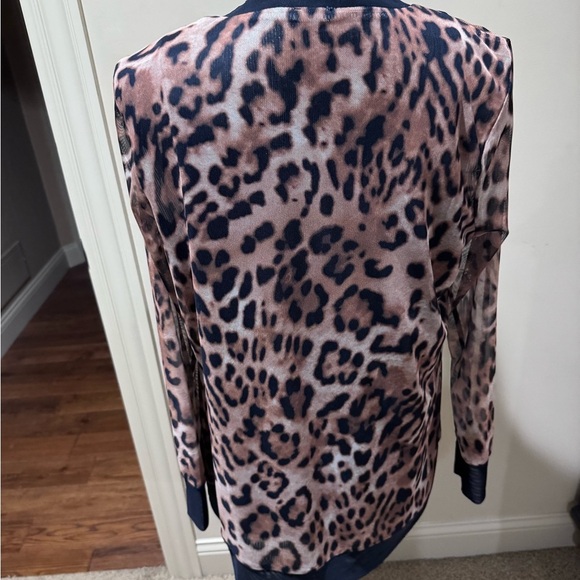 Chico's Brown and Black Leopard Print Cardigan 2 piece set - Picture 9 of 15